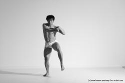 Underwear Martial art Man Asian Moving poses Average Short Black Dynamic poses Academic